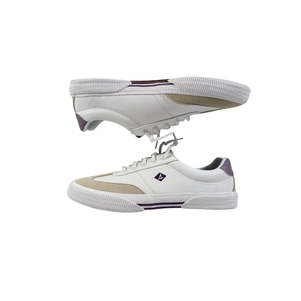 Sperry Pier Wave Refresh White Beige & Purple ‎ Womens Shoe Size 9
